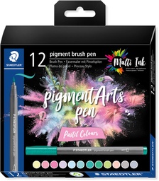 [TIM-371C122] Brushpen Staedtler Pigment Arts Pastel Colours assorti (12)