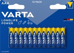 [TIM-4903112] Batterij Varta Longlife Power AAA (12)