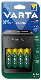 [TIM-57687] Batterijlader Varta LCD Plug Charger+ inclusief 4 x AA batterij