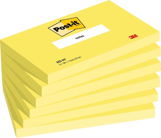 [TIM-655-NY] Memoblok Post-It Notes 76x127mm 100vel neongeel (6)