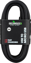 [TIM-6956521] Kabel Greenmouse USB-A naar micro-USB lengte 2m zwart