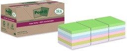 [TIM-654AS14] Memoblok Post-it Super Sticky Notes Recycled 76x76mm 70vel assorti 14+4gratis (18)