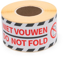 [TIM-76102R] Etiketten Rillprint 46x125mm 'Niet vouwen' wit/zwart (250)