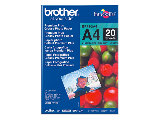 [TIM-BP71GA4] Fotopapier Brother glossy A4 260g (20)