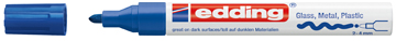 [TIM-750CRB] Glanslakmarker Edding 750 CR ronde punt 2-4mm blauw