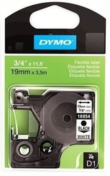 [DYM-S0718070] Dymo D1 tape perm poly 19mmx5,5m zwart/wit (16960)