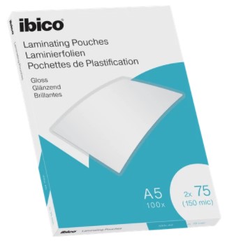 [ACCO-627314] Lamineerhoes Ibico Gloss A5 2x75µ (100)