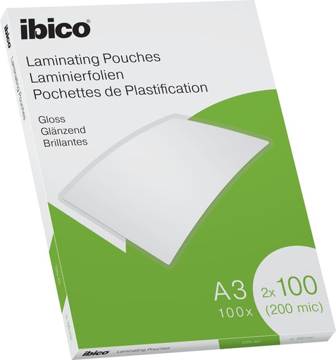 [ACCO-627320] Lamineerhoes Ibico Gloss A3 2x100µ (100)