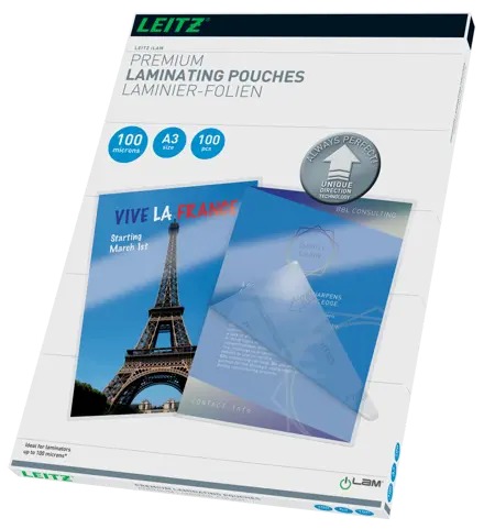 [ESS-74870000] Lamineerhoes Leitz iLam UDT A3 2x100µ glanzend (100)