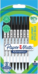 [TIM-K187678] Balpen Paper Mate Kilometrico medium zwart (8)