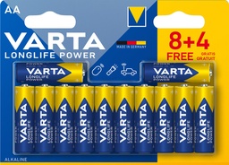 [TIM-490612] Batterij Varta Longlife Power AA (8+4)