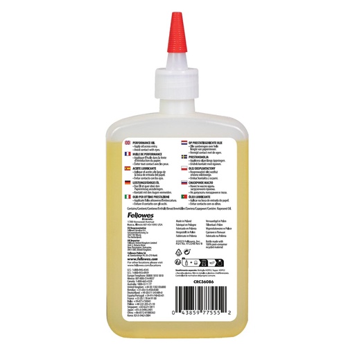 [TIM-3608601] Olie Fellowes papiervertnietigers eco flacon 350ml