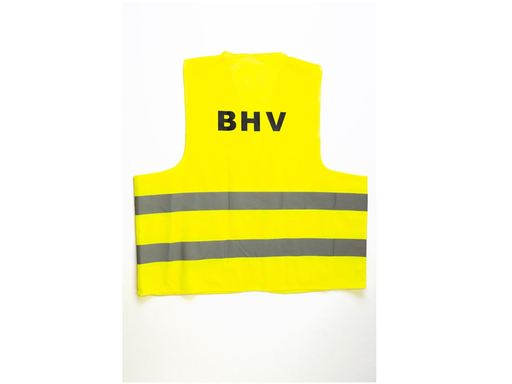 [TIM-39900] Veiligheidsvest Fixfirst XL (volwassen) met opdruk BHV geel