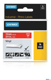 [DYM-1805422] Dymo Rhino tape vinyl 19mmx5,5m wit/rood (1805422)