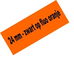 [PTO-TZEB51] Tape Brother P-Touch TZE-B51 24mm zwart op fluo oranje