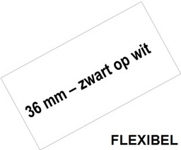 [PTO-TZEFX261] Tape Brother P-Touch TZE-FX261 36mm zwart op wit flexibel