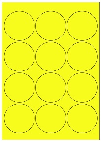 [ETI-31800531] Etiketten Etipage 12 etik/bl Ø 63,5mm 100bl/d geel