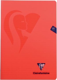 [TIM-303127C] Schrift Clairefontaine Mimesys PP A4 80blz met kantlijn commercieel geruit assorti