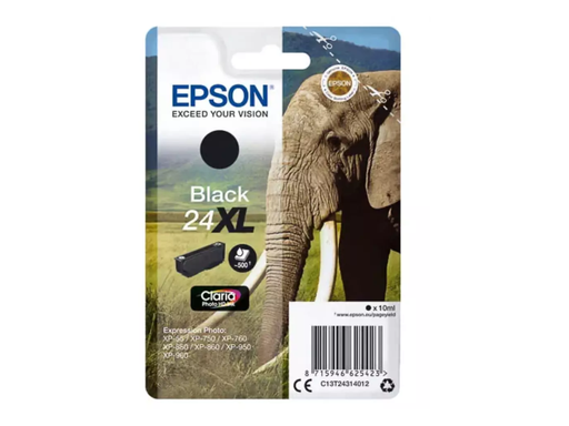 [EPS-T243140] Cartridge Epson Inkjet 24XL Expression Photo XP-55 500pag BK