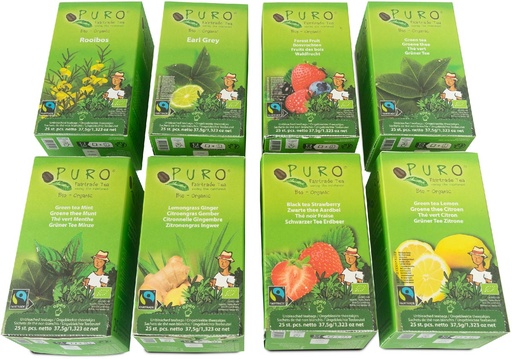 [TIM-550650] Bio thee Puro assortiment fairtrade (8x25)