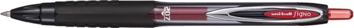[TIM-UM207ER] Gelroller intrekbaar Uni-ball Signo RT207 gerecycled plastic medium punt 0,7mm rood