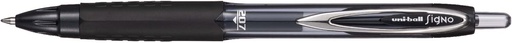 [TIM-UM207EN] Gelroller intrekbaar Uni-ball Signo RT207 gerecycled plastic medium punt 0,7mm zwart