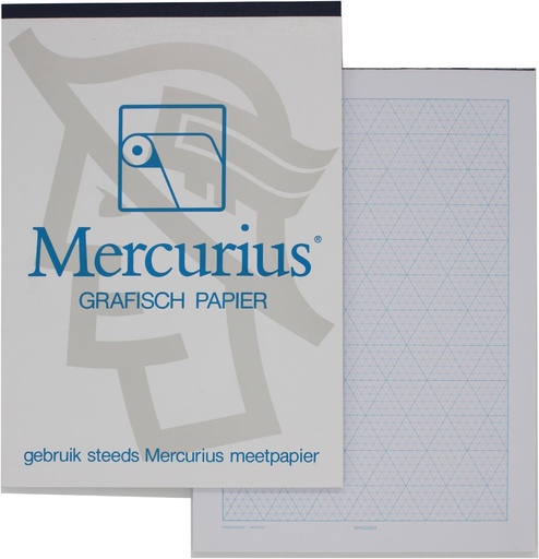 [TIM-MH25026] Isometrisch grafisch papier Mercurius A6 50vel