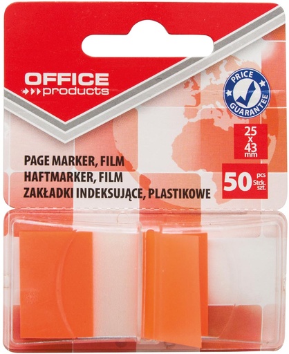 [TIM-2312107] Index Office Products 25x43mm blister van 50 tabs oranje