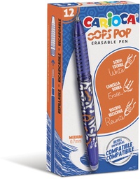 [TIM-4204402] Gelroller Carioca Oops Pop medium punt 0,7mm uitwisbaar blauw (12)