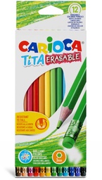 [TIM-42897] Kleurpotlood met gum Carioca Tita assorti (12)