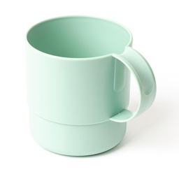 [TIM-5815375] Beker met oor herbruikbaar DBP kunststof 325ml pastelgroen