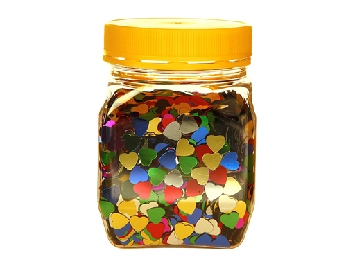 [TIM-530060] Confetti Bouhon hartjes pot 160g assorti