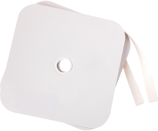 [TIM-B19406] Klittenband zelfklevend Bouhon rol 25m haak en lus wit