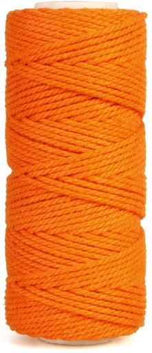 [TIM-B14359] Macramétouw Bouhon katoen 200g ca. 130m dikte: 2mm oranje