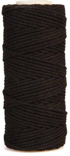 [TIM-B14362] Macramétouw Bouhon katoen 200g ca. 130m dikte: 2mm zwart
