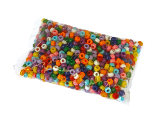 [TIM-B14208] Parels rond Bouhon kunststof assorti (1000)