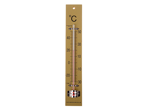 [TIM-B70041] Thermometer Bouhon hout 25x4cm