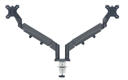 [ESS-65370089] Dubbele monitorarm Leitz Ergo donkergrijs