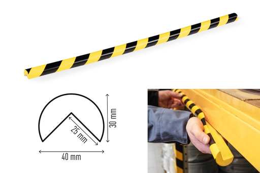 [DUR-1100130] Hoekbeschermingsprofiel Durable C25R zelfklevend geel/zwart