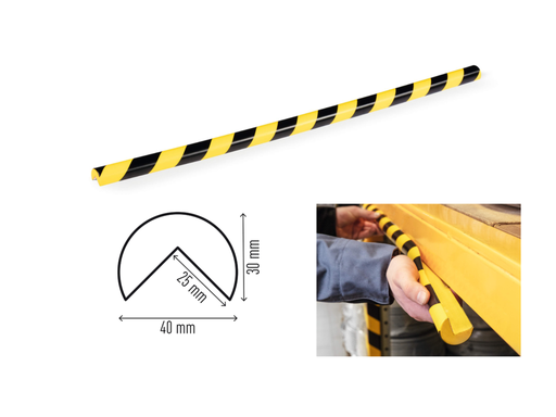 [DUR-1100130] Hoekbeschermingsprofiel Durable C25R zelfklevend geel/zwart