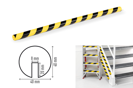 [DUR-1126130] Hoekbeschermingsprofiel Durable E8R zelfklevend geel/zwart