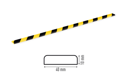 [DUR-1107130] Oppervlakte beschermingsprofiel Durable S10 zelfklevend geel/zwart