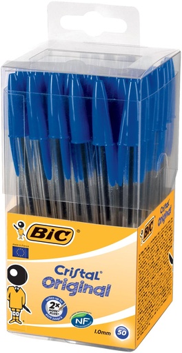 [TIM-8754001] Balpen Bic Cristal medium punt blauw (50)