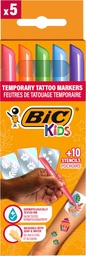 [TIM-516874] Stift Bic Kids tattoo marker en stencil set assorti (5)