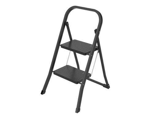 [TIM-8632601] Trapladder Brasq SL200 metaal 2 treden zwart