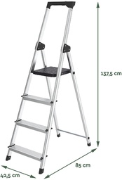 [TIM-8632603] Trapladder Brasq SL400 aluminium 4 treden zilver