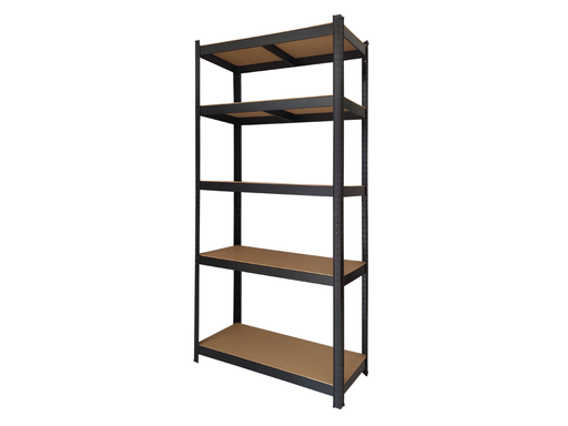 [TIM-8752602] Rek Brasq 180x90x40cm 5 legborden zwart