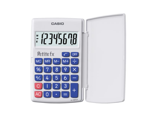 [TIM-LC401WT] Zakrekenmachine Casio Petite FX wit