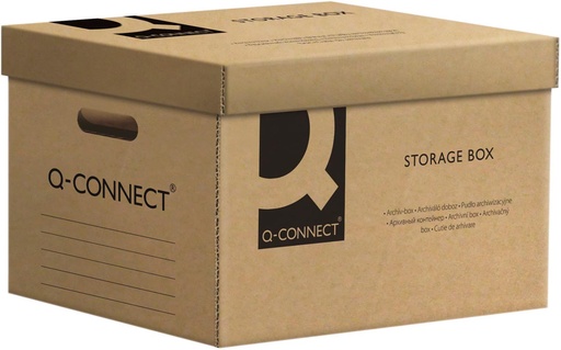 [TIM-KF15850] Archiefcontainer Q-Connect karton 51,5x30,5x35cm bruin