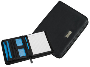 [KAN-98994] Schrijfmap Rillstab Excellent de luxe A5 met rits lederlook zwart